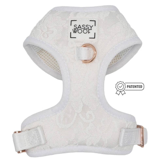 Dog Adjustable Satin & Lace Bride Harness - Pup of Honor