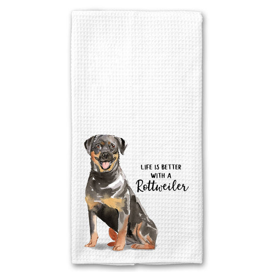 Life is Better with a Rottweiler Towel