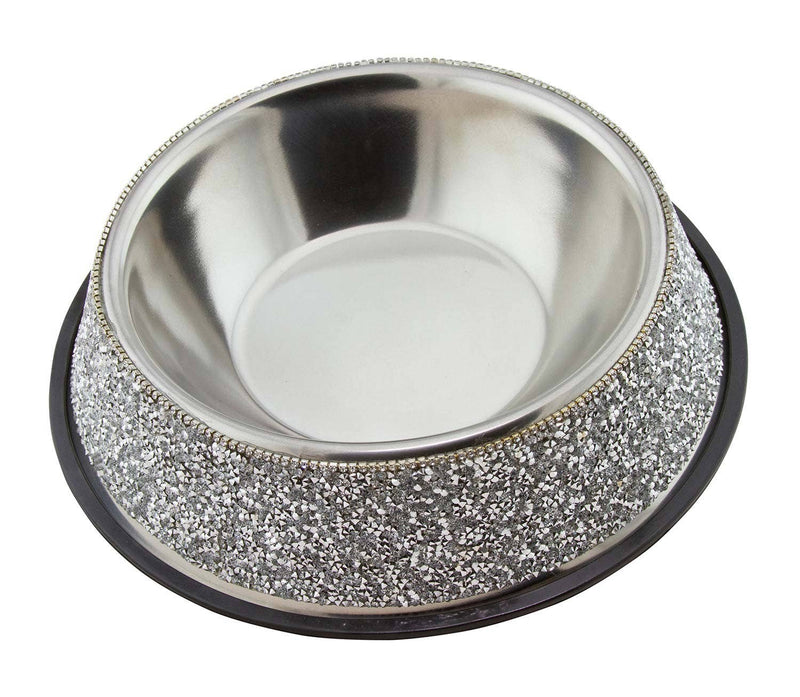 Luminous Rhinestone Dog Bowl