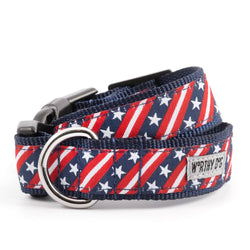 Bias Stars and Stripes Dog Collar: Red/White/Blue