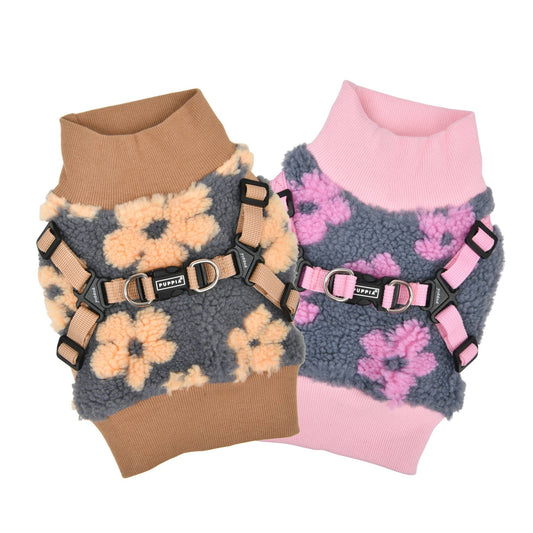 REN JACKET DOG HARNESS FLORAL: PINK / S