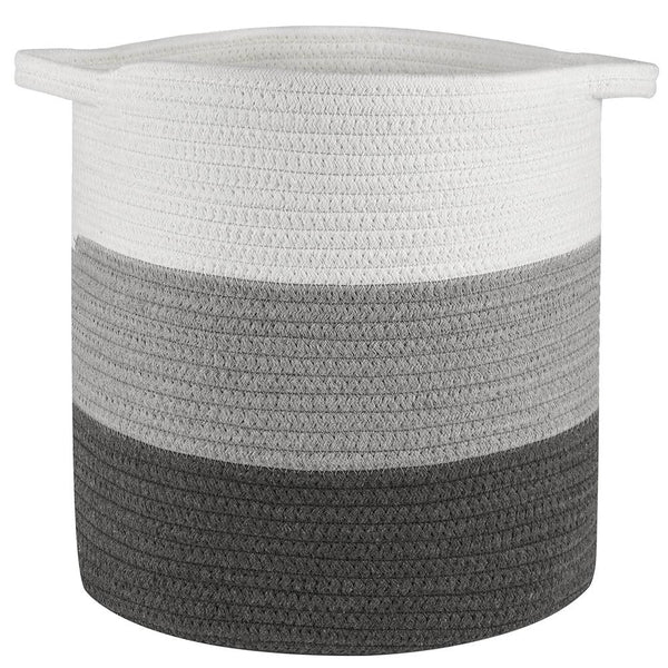 Gray and White Pet Toy Basket