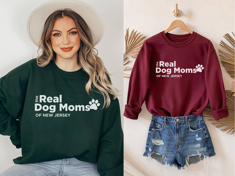 The Real Dog Moms of New Jersey Crew Neck Sweatshirt