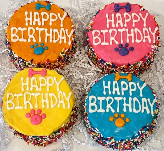 Delco Peanut Butter Birthday Doggie Cakes