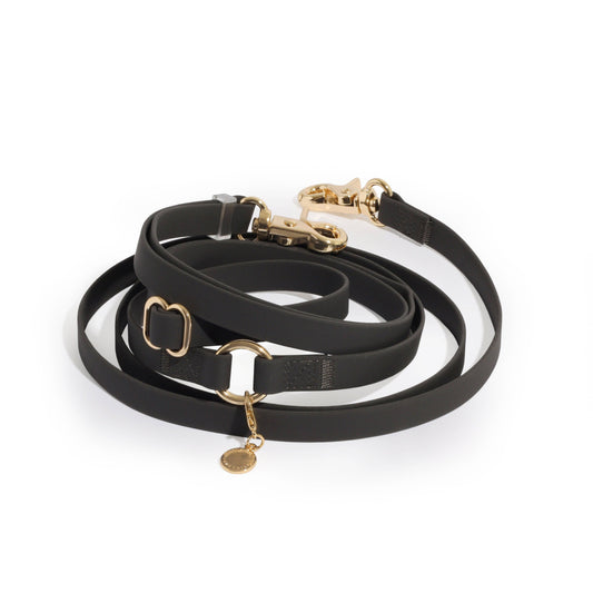 Sunny Tails Ember Black 4-in-1 Convertible Hands Free Cloud Dog Leash : Wide