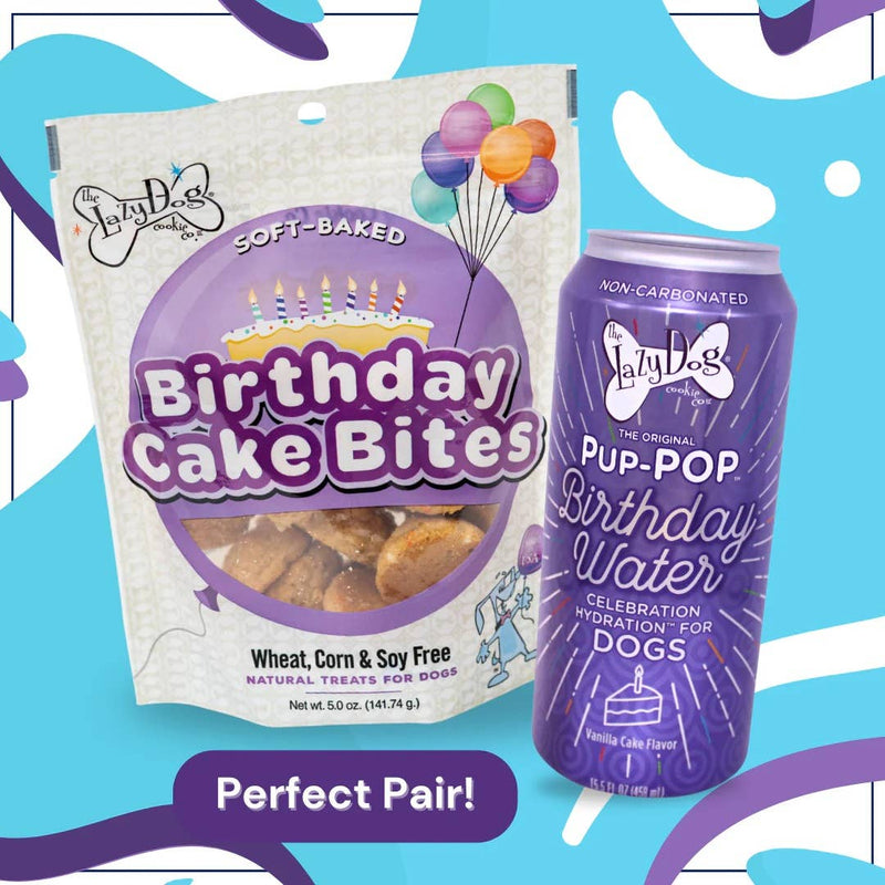 Lazy Dog Pup-POP Birthday Water Vanilla Cake Flavor