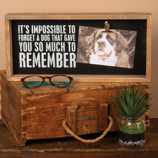 It's Impossible To Forget A Dog Inset Box Frame