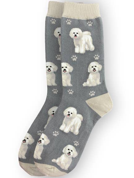 Bichon Frise - Fun Novelty Dog Socks - Unisex