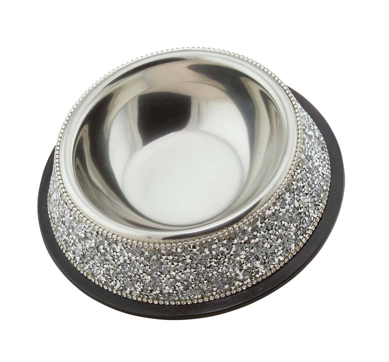 Luminous Rhinestone Dog Bowl