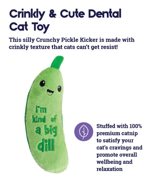 Catstages Crunchy Pickle Kicker Cat Toy Green