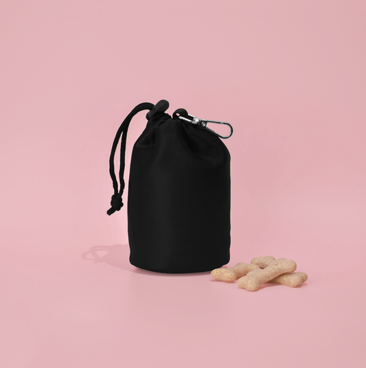 Drawstring Treat Pouch - Plain Black