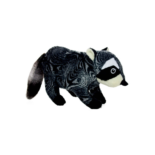 Mighty Tuffy Jr Nature Raccoon, Plush, Squeaky Dog Toy