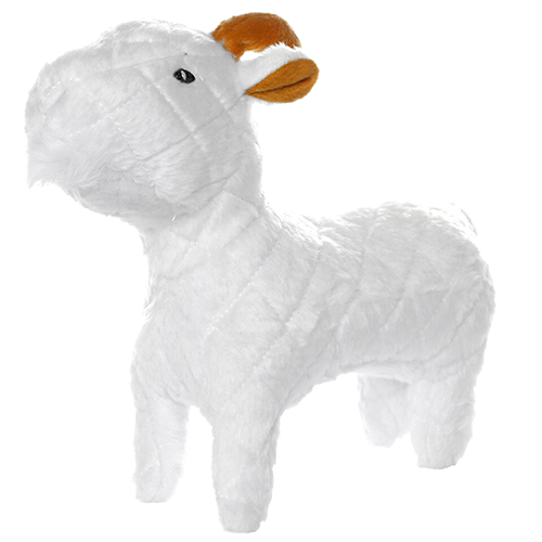 Mighty Tuffy Farm Goat, Plush, Squeaky Dog Toy