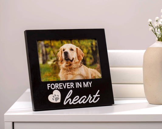 Pet Memorial Frame, Forever in my Heart - Black