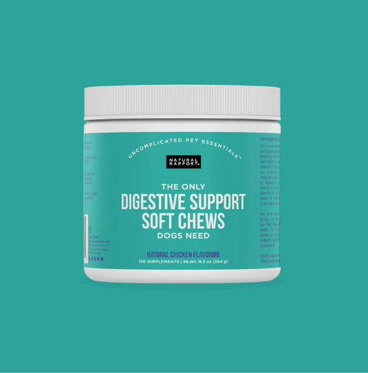 The Only Digestive Support Soft Chews Dogs Need: 120 count jar