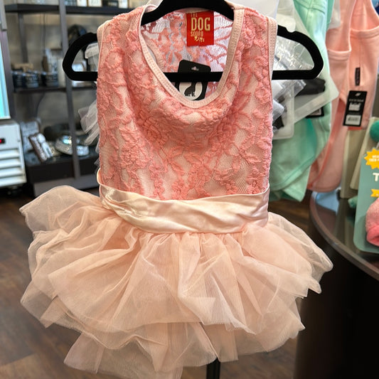 Dog Squad Pretty in Pink Lace Top & Tutu Dress