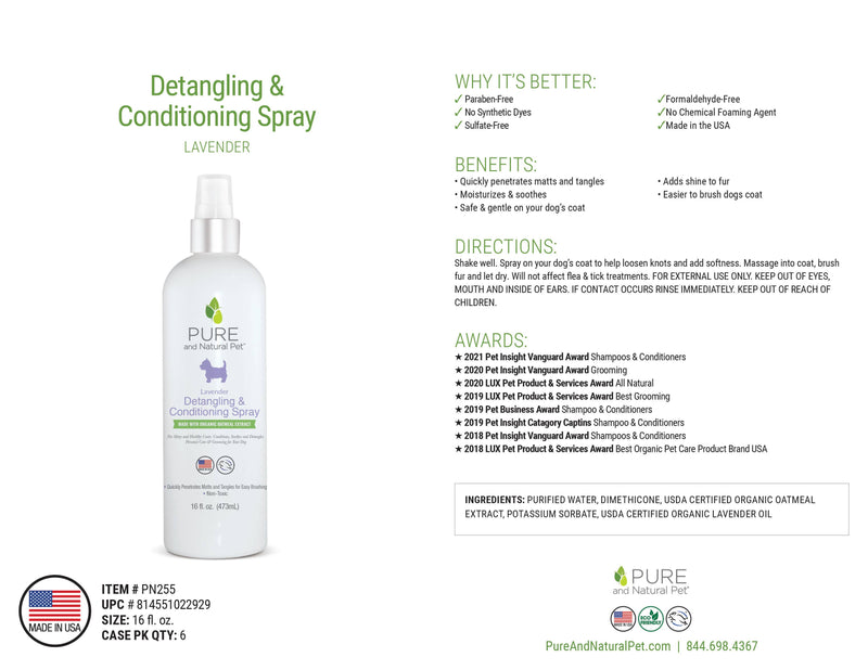 Detangling & Conditioning Spray for Dogs