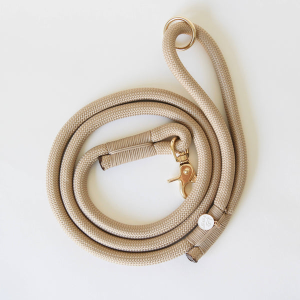 'Tan' - Braided Rope Leash