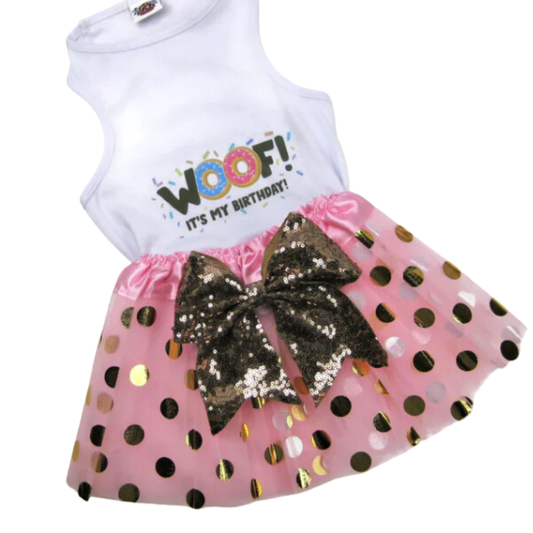 Pet Birthday Donut Outfit