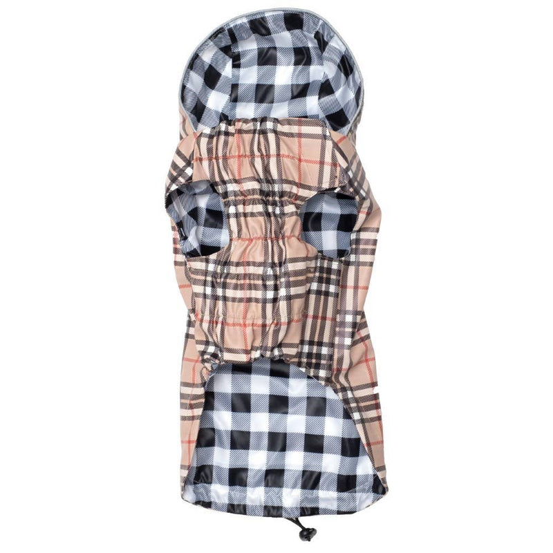 Tan Plaid London Dog Raincoat