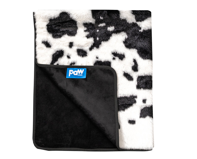 PupProtector™ Waterproof Throw Blanket - Black Faux Cowhide