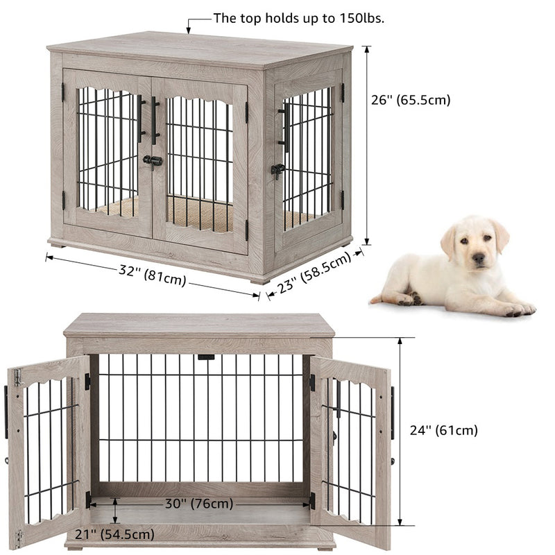 Natural Grey Accent Table Crate