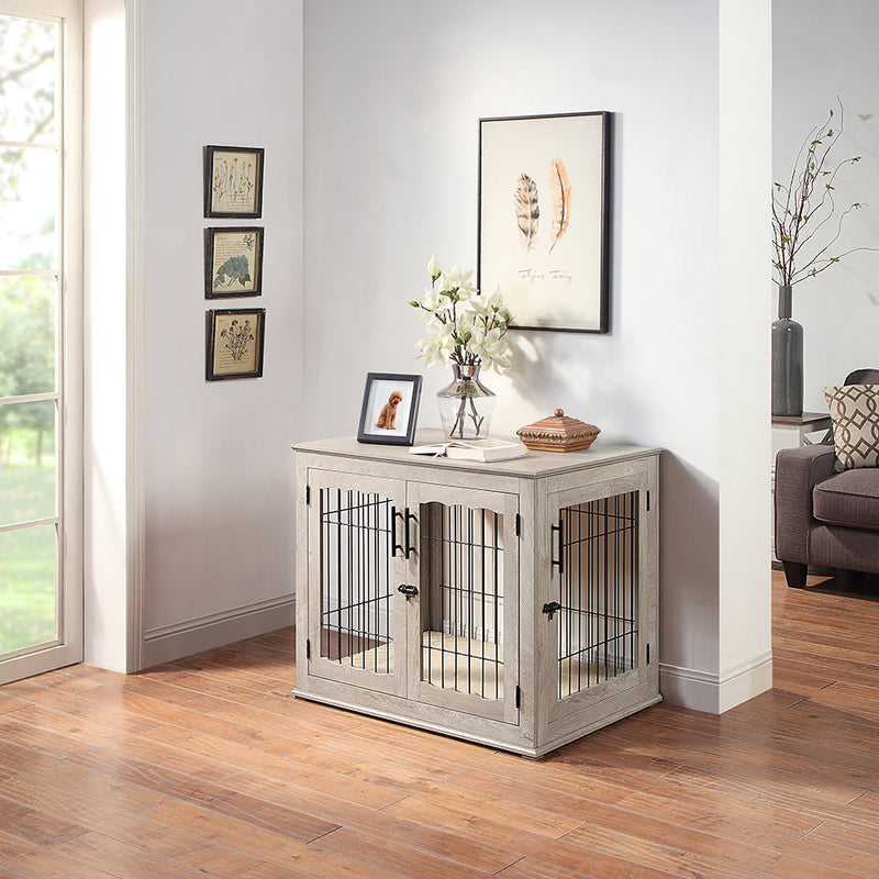 Natural Grey Accent Table Crate