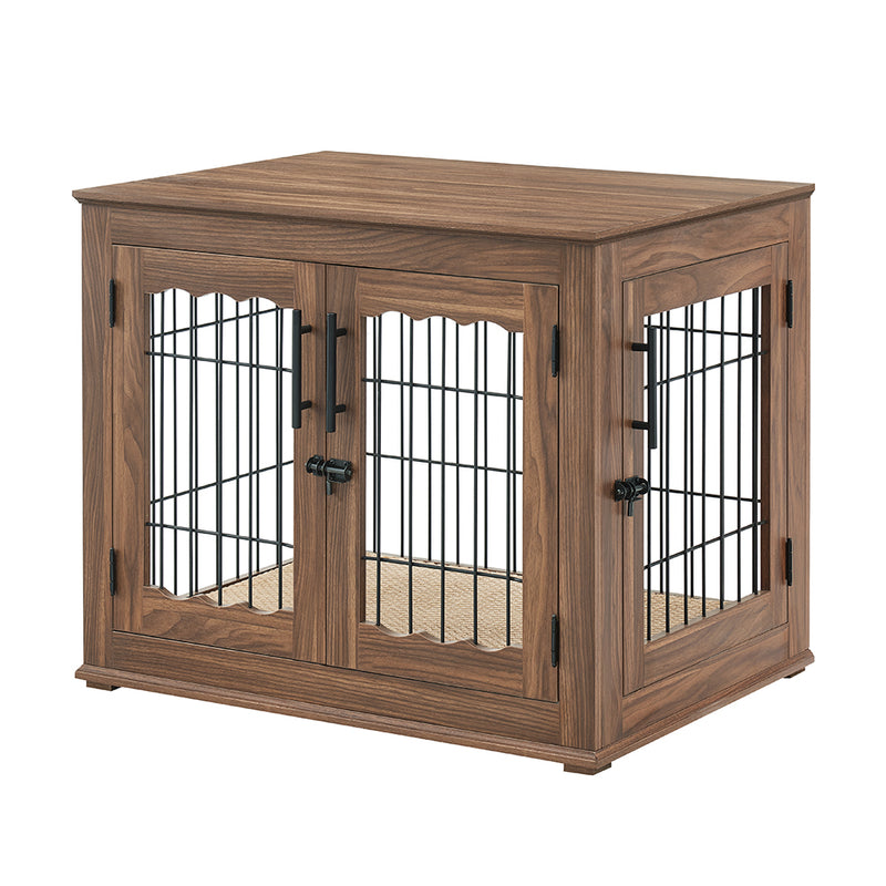 Walnut Brown Accent Table Crate