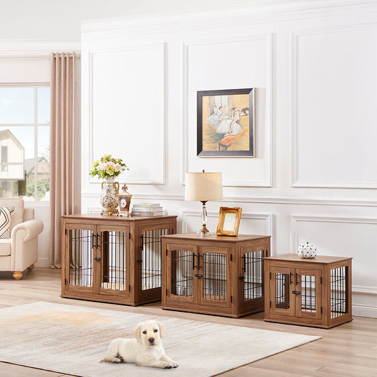 Walnut Brown Accent Table Crate