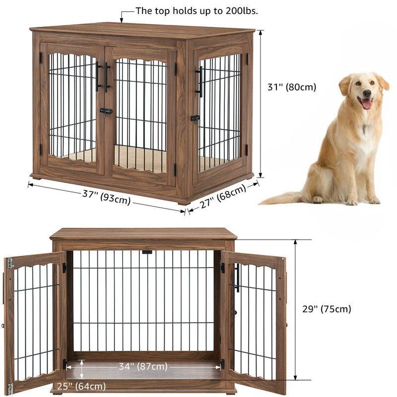 Walnut Brown Accent Table Crate