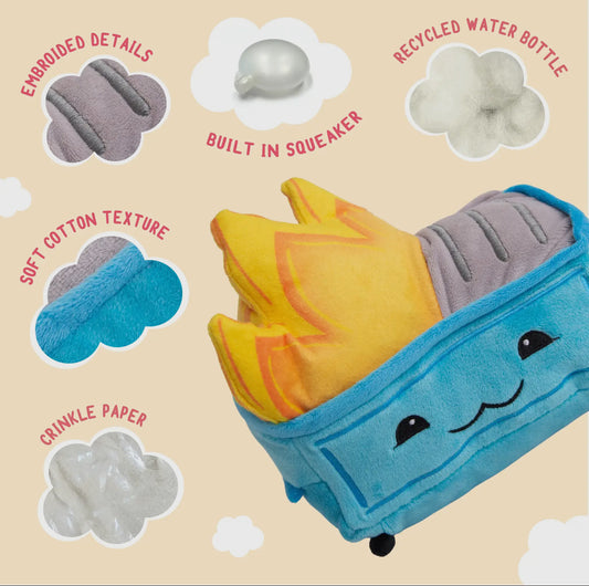 SnugArooz Dumpster Fire Dog Toy