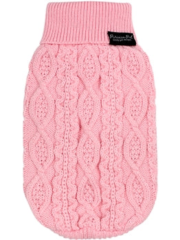 Cable Knit Sweater- Blush Pink