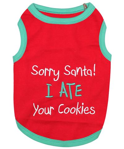 Sorry Santa I Ate Your Cookies Pet Shirt