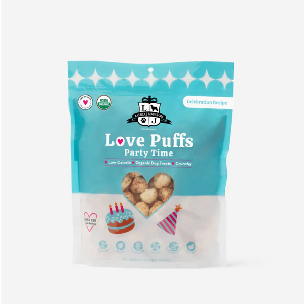 Lord Jameson Organic Dog Treats Crunchy Love Puffs