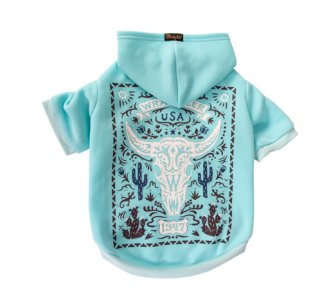 Wrangler Blue Desert Poster Dog Hoodie