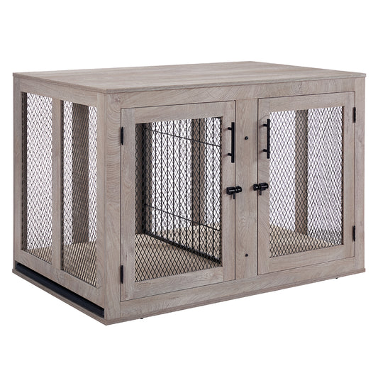 Furniture Style Dog Crate with Divider for Two Dogs