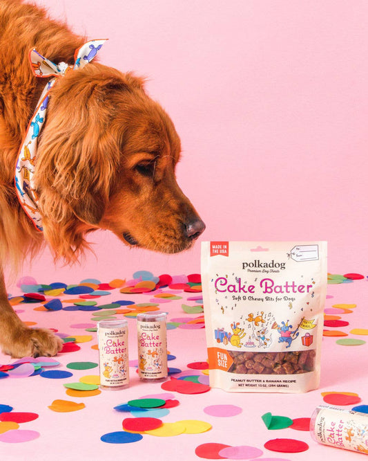 Polkadog Cake Batter Peanut Butter & Banana Chewy Dog Treats