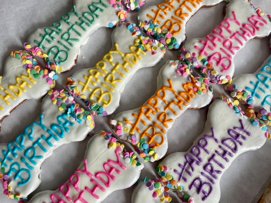 Yogurt Confetti Happy Birthday dog treats