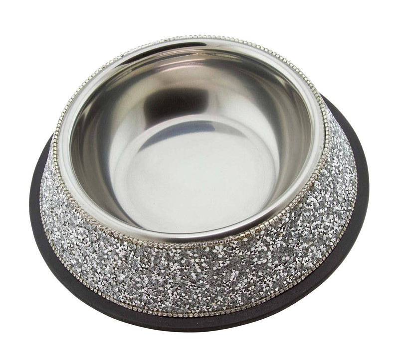 Luminous Rhinestone Dog Bowl