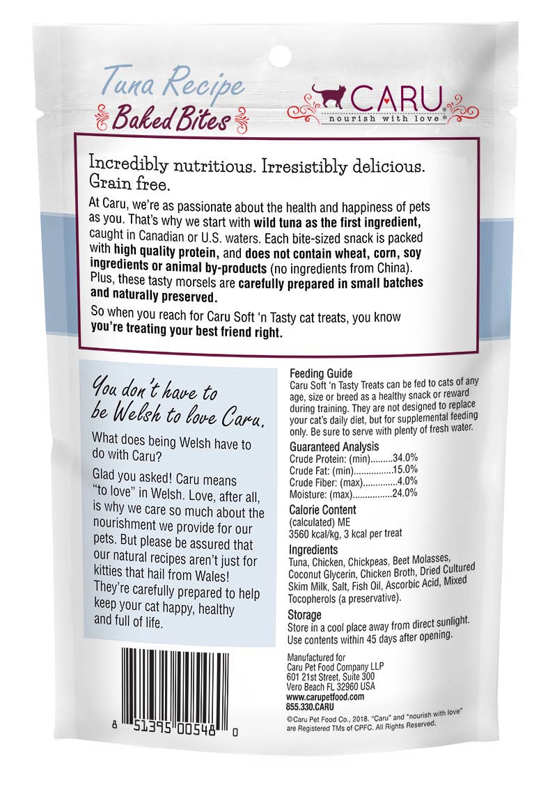 Caru Soft 'n Tasty Tuna Recipe Bites for Cats