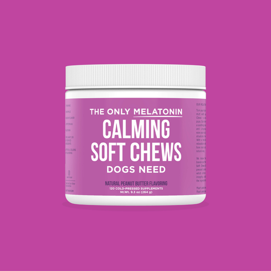 The Only Melatonin Calming Soft Chews Dogs Need: 120 count jar