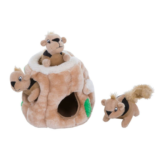 Outward Hound Hide A Squirrel Plush Dog Puzzle Toy Brown SM