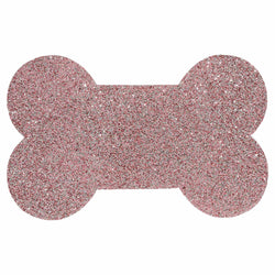Rhinestone Dog Bone Placemat: Pink