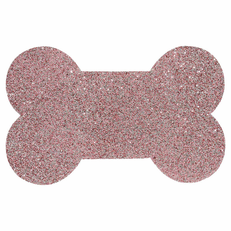 Rhinestone Dog Bone Placemat: Pink