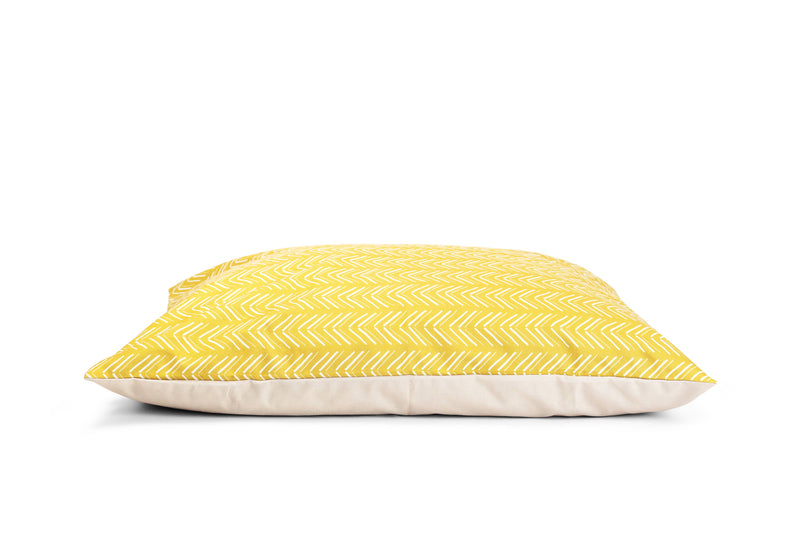 Yellow Chevron Pattern Washable Pet Bed Cover: Medium Bed Cover Only