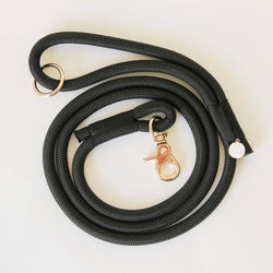 Furlou Braided Rope Leash - Black