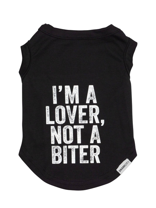 Snark City “I'm A Lover Not A Biter” Dog T-Shirt