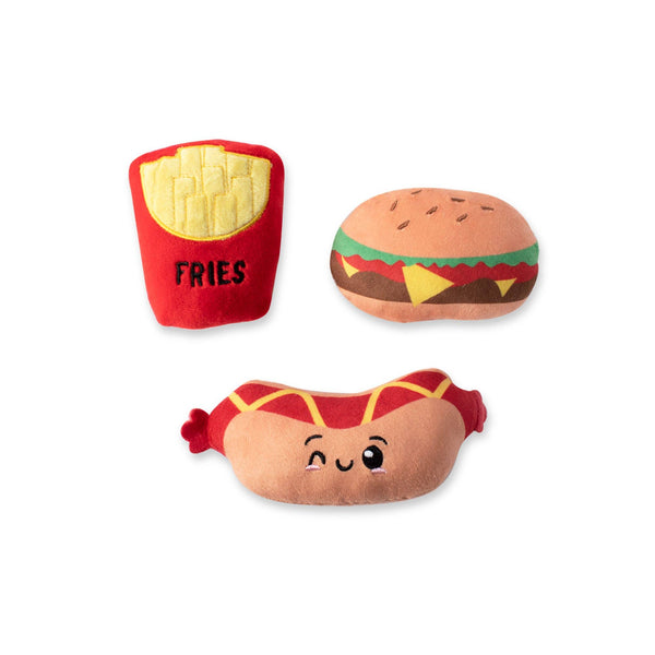 3 Piece Small Dog Toy Set - Fast Food