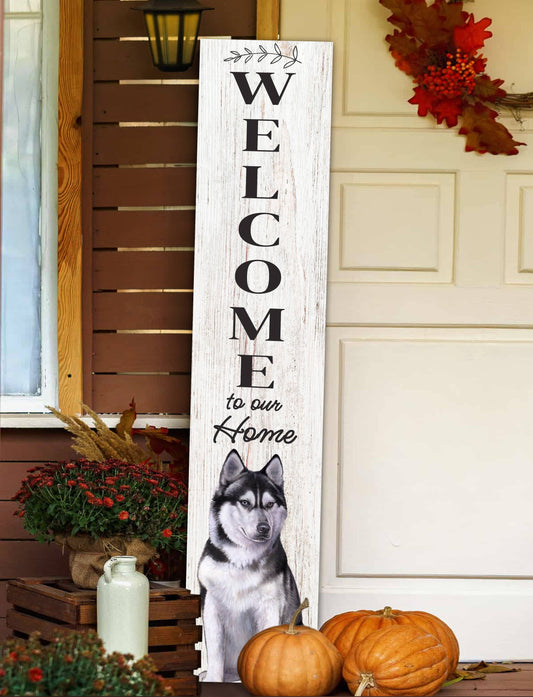 Entryway Welcome Sign with Dog Breed