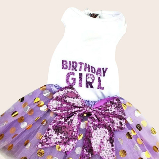 Lavender Pet Birthday Outfit